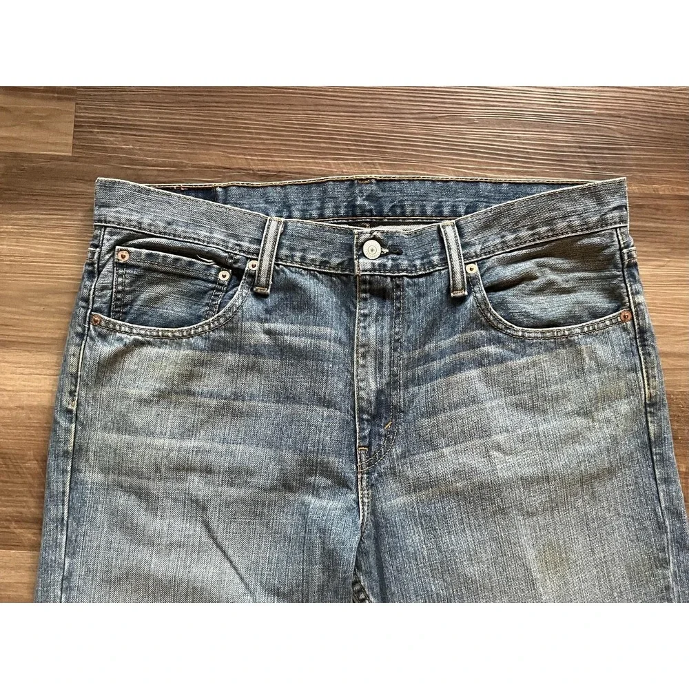 Levis 527 Jeans Mens 36x32 Blue Medium Wash Slim Bootcut Low Rise Denim